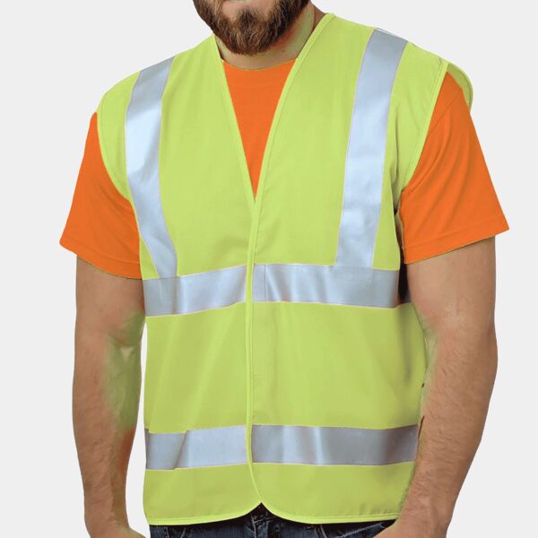 Unisex USA Made Class 2 ANSI High Vis Economy Safety Vest Thumbnail