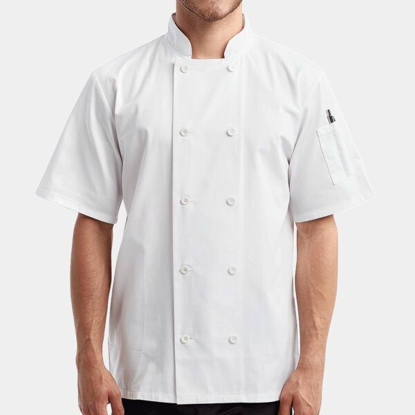 Unisex Short-Sleeve Recycled Chef's Coat Thumbnail