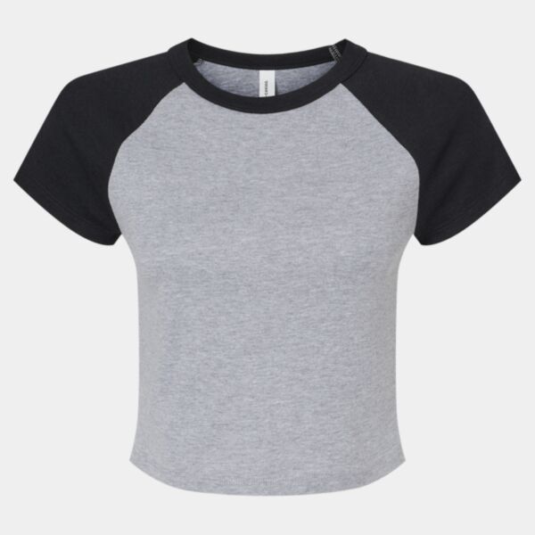 Women's Micro Rib Raglan Baby Tee Thumbnail