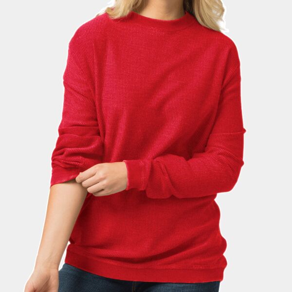 LadiesRally Corduroy Knit Pullover Crew Thumbnail