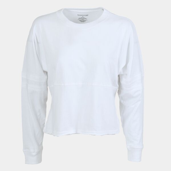 Ladies' Cropped Retro Pom Pom Jersey Fleece Thumbnail