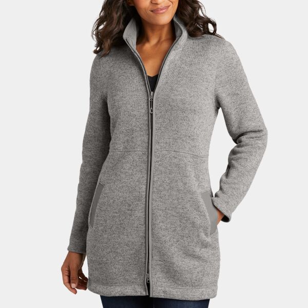 Women's Arc Sweater Fleece Long Jacket Thumbnail