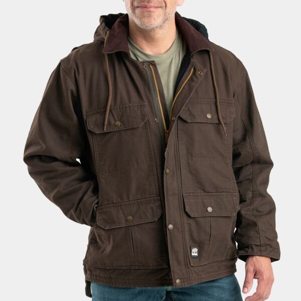 Men's Heartland Washed Duck Zip-Off Hooded Coat Thumbnail