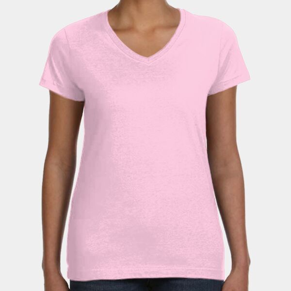 Ladies' V-Neck Fine Jersey T-Shirt Thumbnail