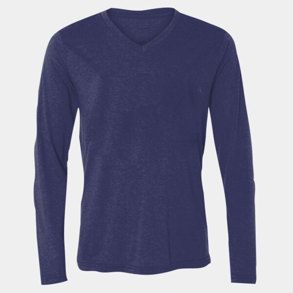 Unisex Jersey Long-Sleeve V-Neck T-Shirt Thumbnail