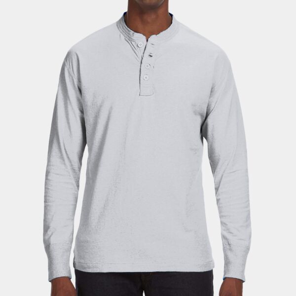 Men's Vintage Brushed Jersey Henley Thumbnail