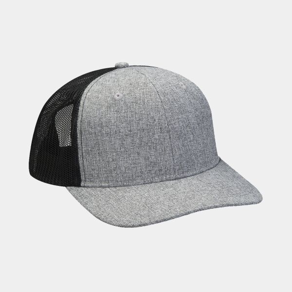 Heather Woven/Soft Mesh Trucker Style Cap Thumbnail