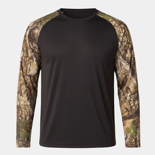Unisex Realtree® Performance Colorblocked Long Sleeve T-Shirt Thumbnail