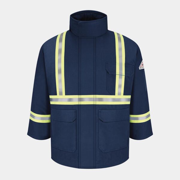 Men's Long Deluxe Parka With Reflective Trim - EXCEL FR® ComforTouch Thumbnail
