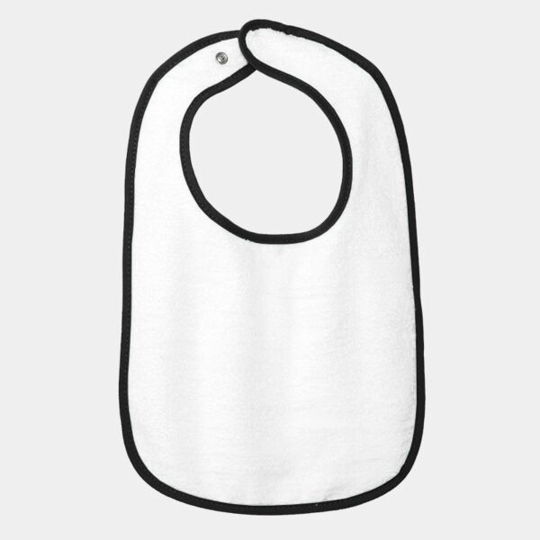 Infant Contrast Trim Terry Bib Thumbnail