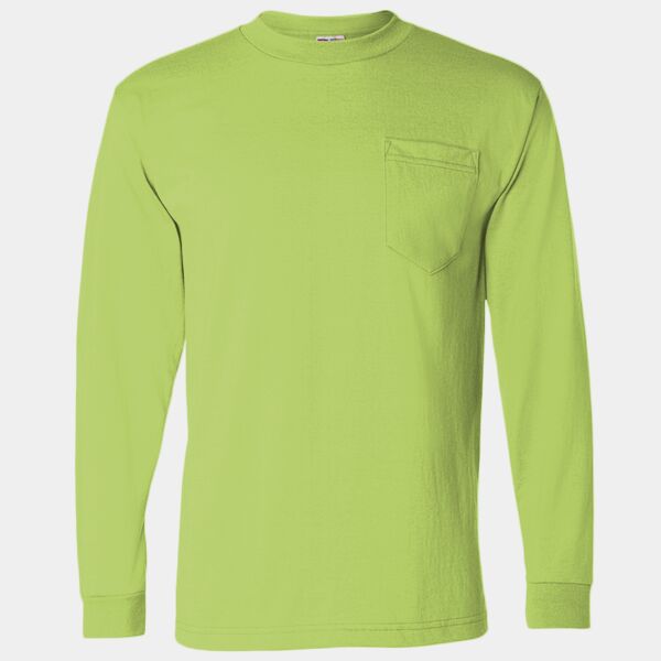 Adult USA Made Long-Sleeve T-Shirt with Pocket Thumbnail