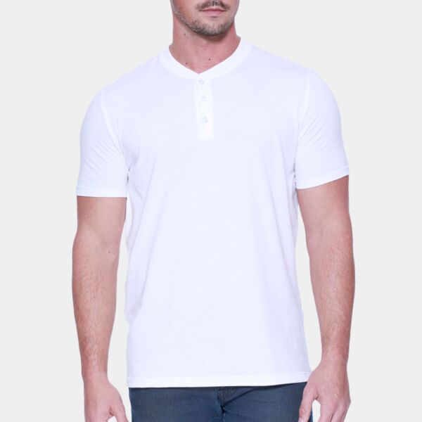 Men's CVC Henley T-Shirt Thumbnail