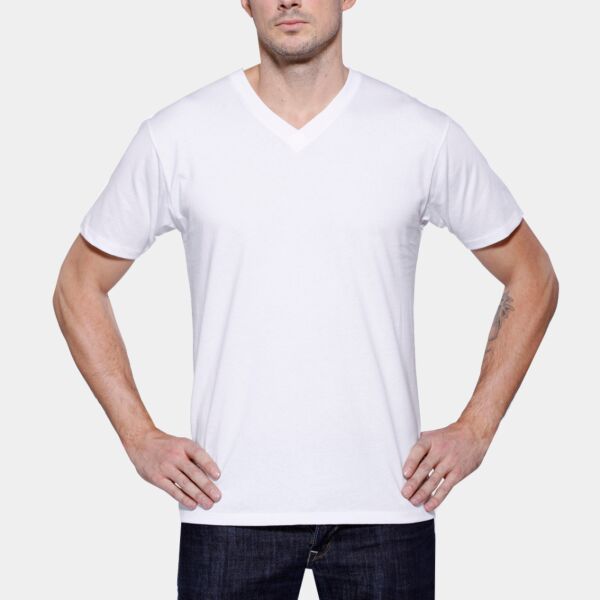 Men's CVC V-Neck T-Shirt Thumbnail