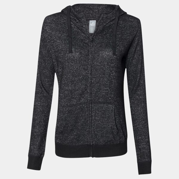 Women’s Cozy Jersey Hooded Full-Zip Thumbnail