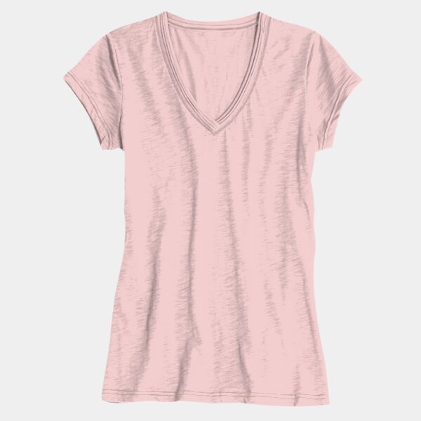 Juniors Slub V Neck Tee Thumbnail