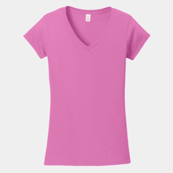 Softstyle ® Junior Fit V Neck T Shirt Thumbnail