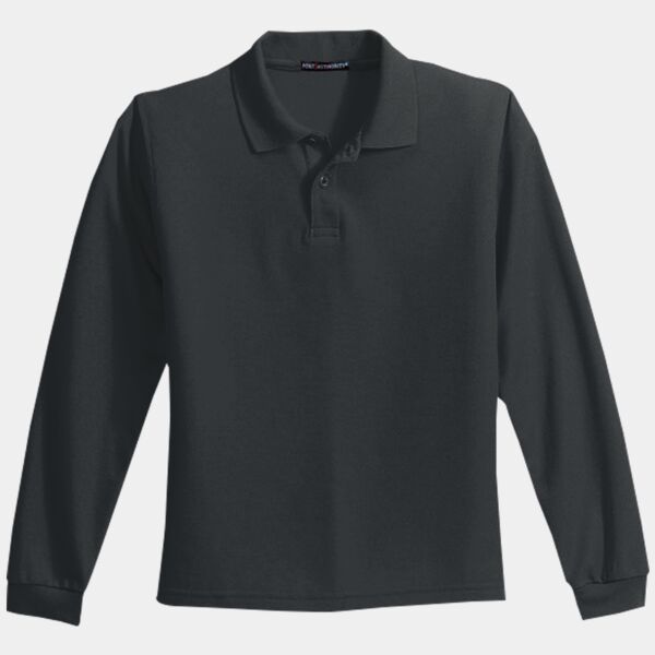 Youth Long Sleeve Silk Touch™ Polo Thumbnail