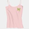Juniors 1x1 Rib Spaghetti Strap Tank Thumbnail